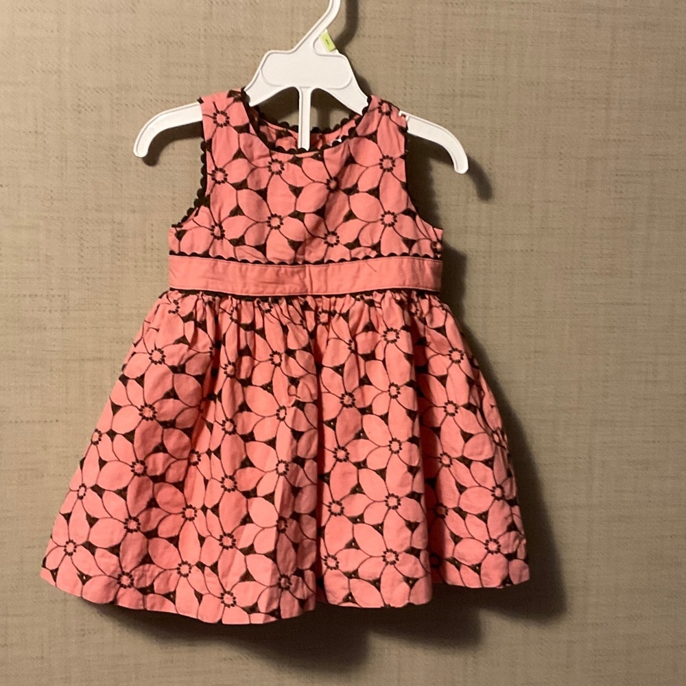 Savannah Pink and Black Floral Kids Dress